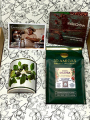 Indiegrow kit de café 50 amigas regalo original café colombiano gourmet organico especial producido por 50 mujeres cabeza de familia que se unieron para generar bienestar a sus familias. 
